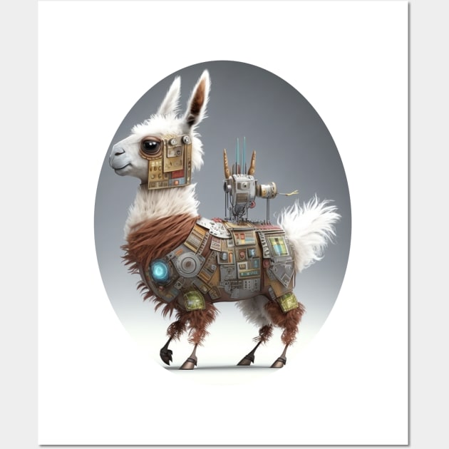 Lies And Damn Lies About LAMA IN ROBOT SUIT, IN SPACE Wall Art by HappysSpace